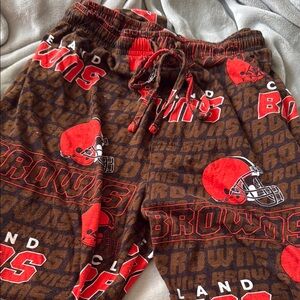 NFL Cleveland Beowns Brown and Orange Pajamas with Elastic Waistband